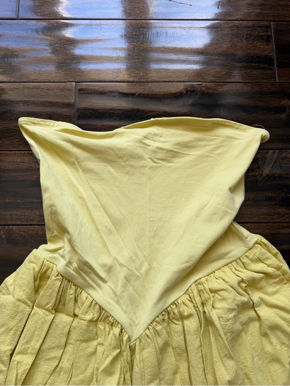 Free People Onda Drop-Waist Yellow Tube Mini Dress - Picture 2 of 8